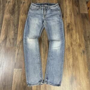 BKE ALEC Jeans Mens 30x32 Blue Straight Pants Faded Double Back Pockets